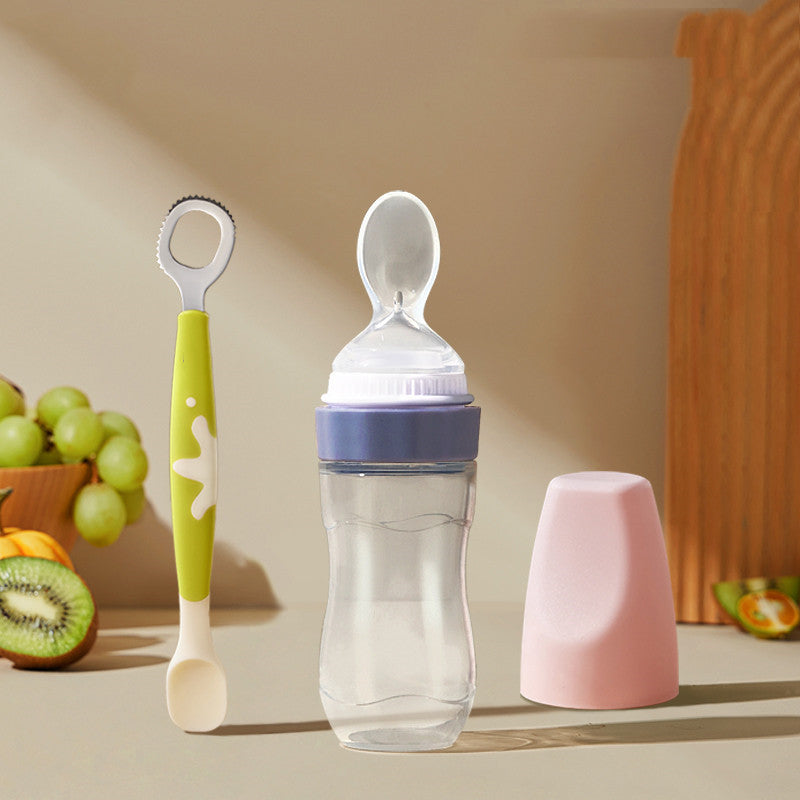 Squeeze Baby Rice Paste Spoon Feeder