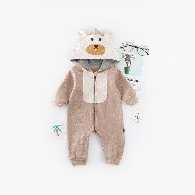 Baby Cute Animal Romper Boys Girls Jumpsuit Outfits Long