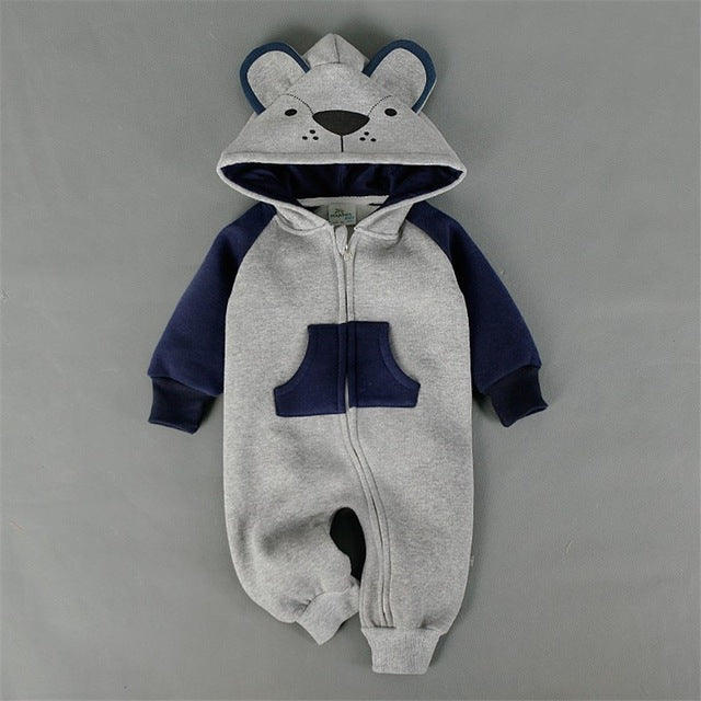 Baby Cute Animal Romper Boys Girls Jumpsuit Outfits Long