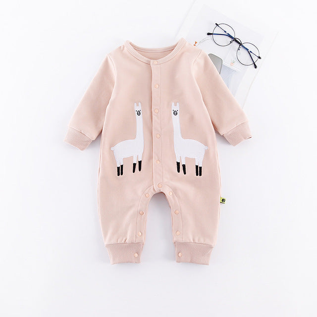 Baby Cute Animal Romper Boys Girls Jumpsuit Outfits Long