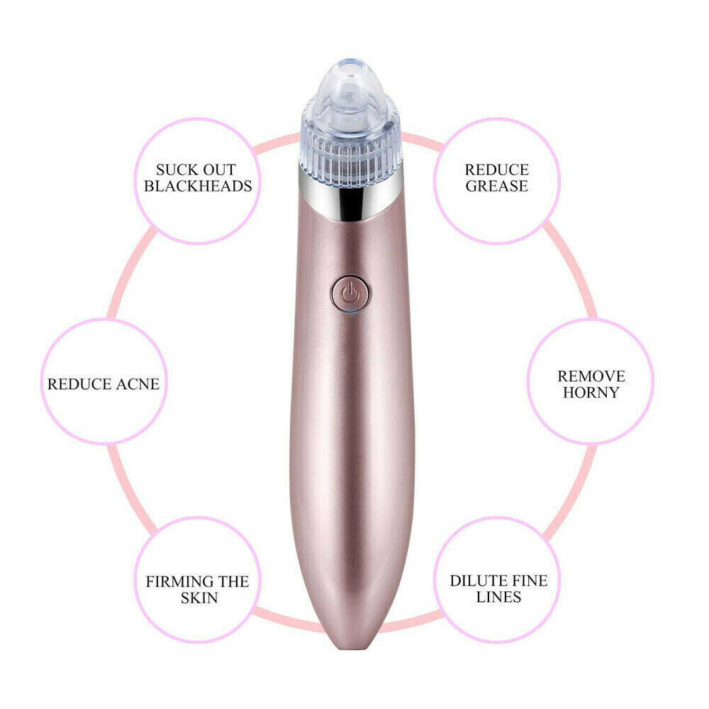 Electric Blackhead Vacuum Pore Cleaner Acne Pimple Remover Strong Suction Tool