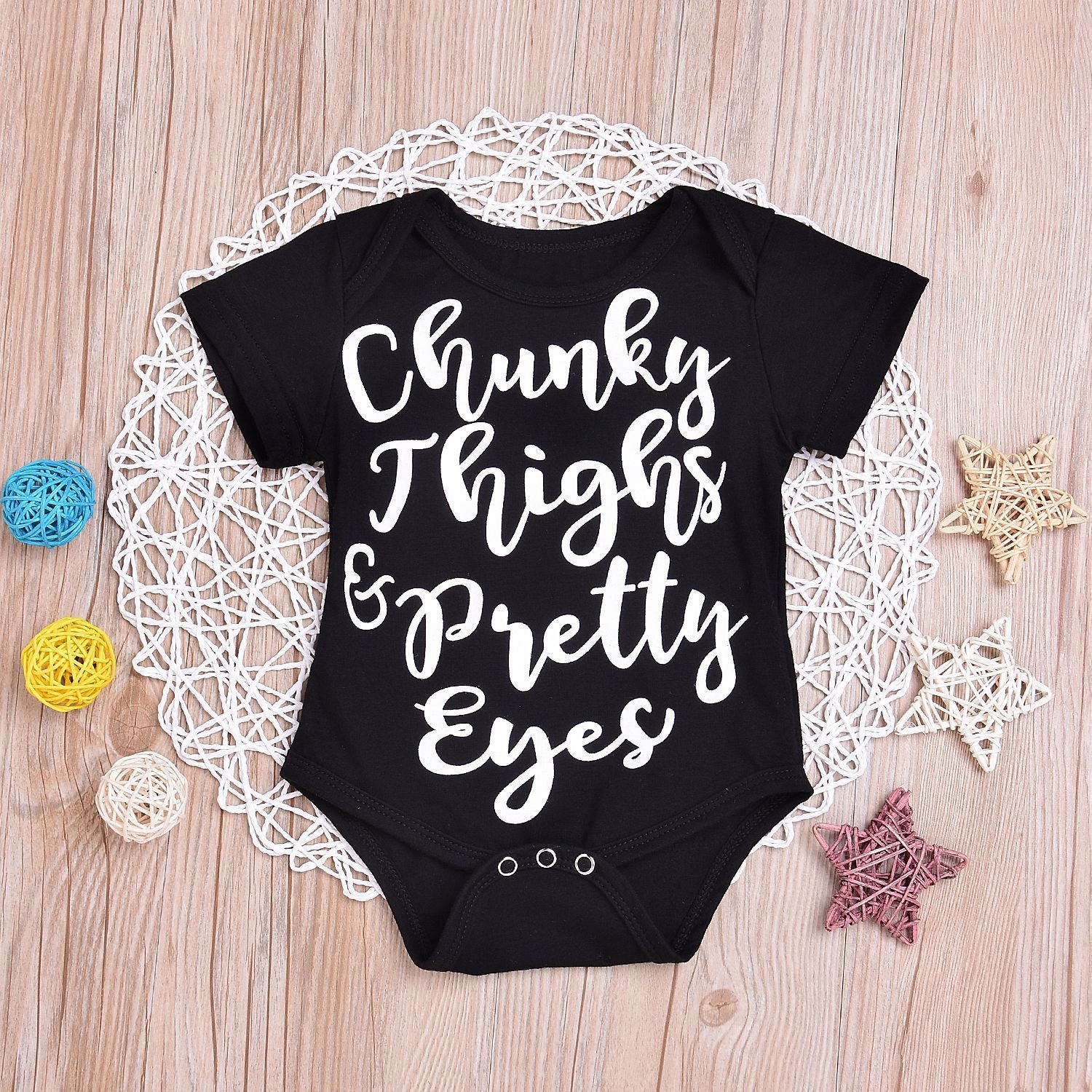 Chunky And Pretty Romper Summer Toddler Baby Girl Boys Sharts