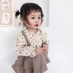 Baby Girl Clothes Spring Summer Linen Cotton Girls Floral shart