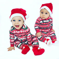 Infant Baby Boys Girls Christmas Santa XMAS Letter Plaid Romper