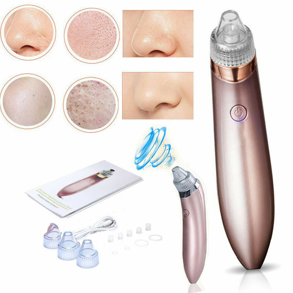 Electric Blackhead Vacuum Pore Cleaner Acne Pimple Remover Strong Suction Tool